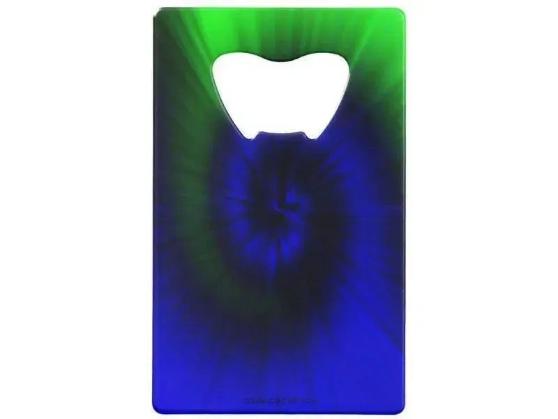 Credit Card Bottle Openers-TIE DYE Credit Card Bottle Openers-Blues & Greens-from COLORADDICTED.COM-