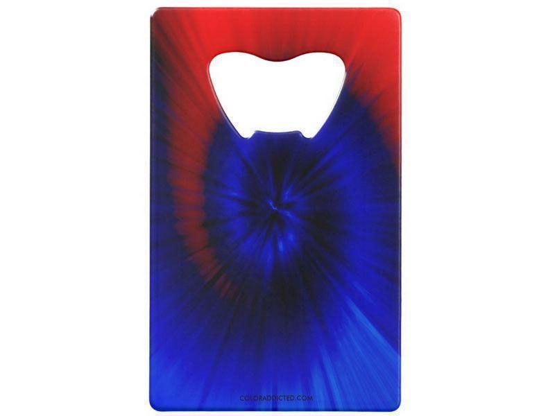 Credit Card Bottle Openers-TIE DYE Credit Card Bottle Openers-Blues &amp; Reds-from COLORADDICTED.COM-