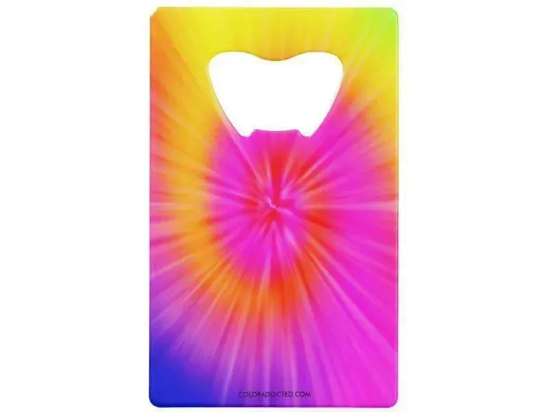Credit Card Bottle Openers-TIE DYE Credit Card Bottle Openers-Rainbow Colors-from COLORADDICTED.COM-