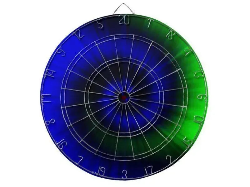 Dartboards-TIE DYE Dartboards (includes 6 Darts)-Blues & Greens-from COLORADDICTED.COM-