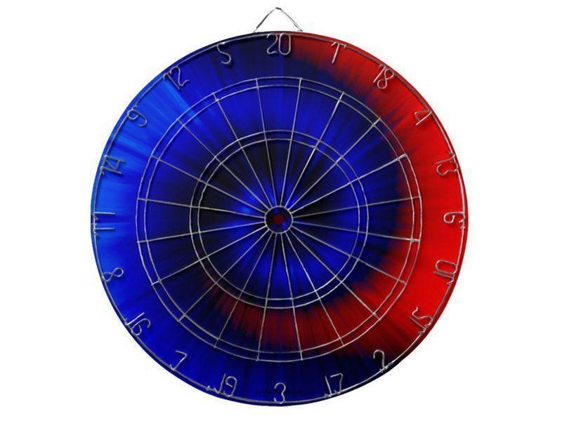 Dartboards-TIE DYE Dartboards (includes 6 Darts)-Blues &amp; Reds-from COLORADDICTED.COM-