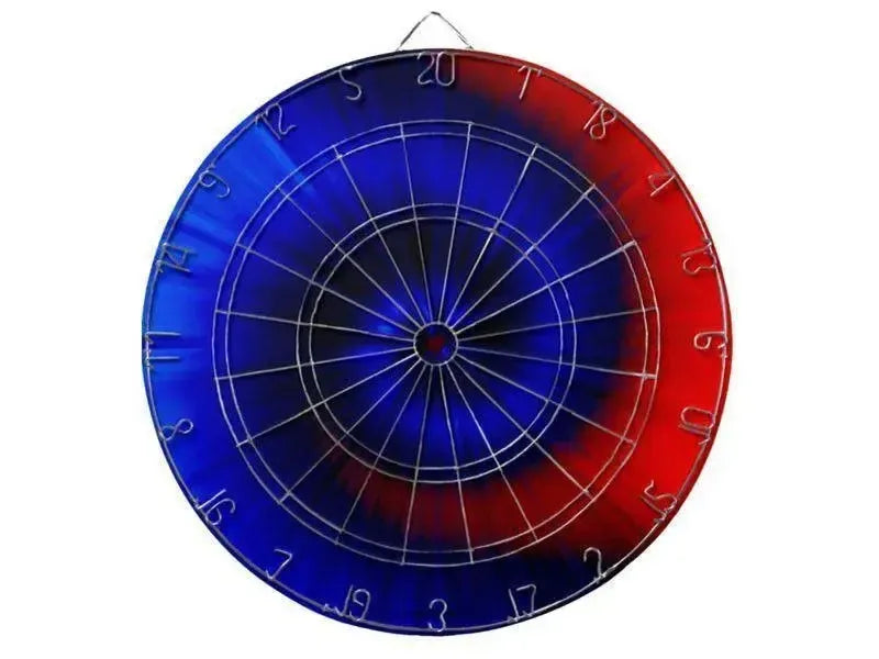 Dartboards-TIE DYE Dartboards (includes 6 Darts)-Blues & Reds-from COLORADDICTED.COM-