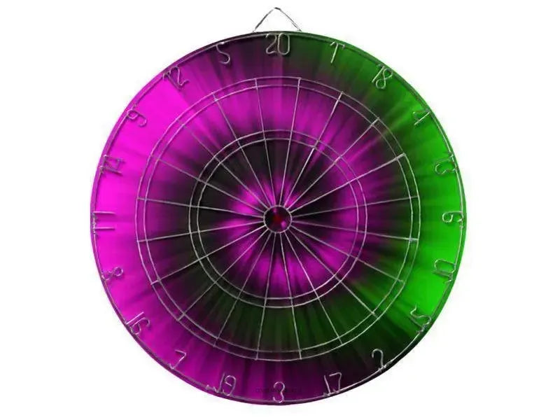 Dartboards-TIE DYE Dartboards (includes 6 Darts)-Magentas & Greens-from COLORADDICTED.COM-
