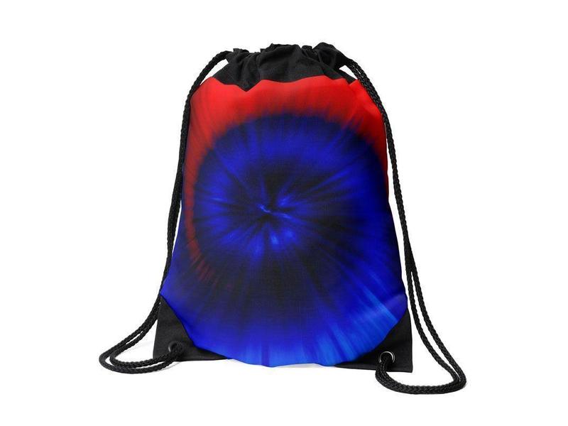Drawstring Bags-TIE DYE Drawstring Bags-Blues &amp; Reds-from COLORADDICTED.COM-