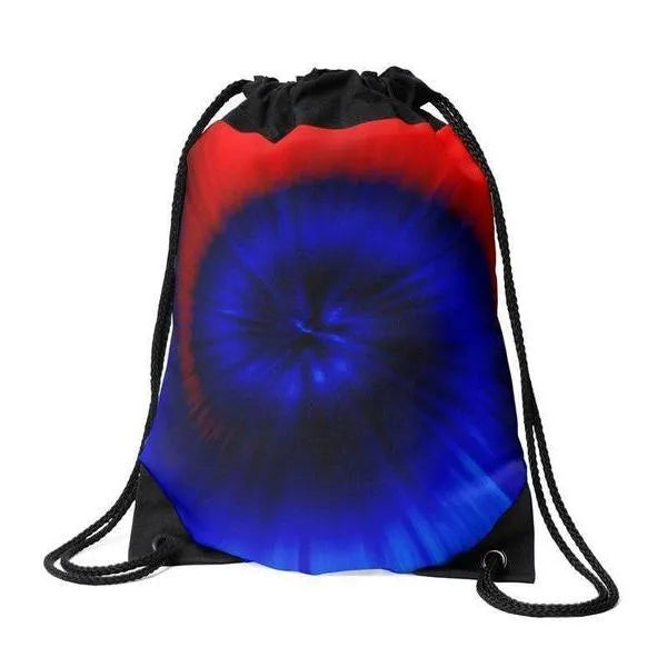 Drawstring Bags-TIE DYE Drawstring Bags-Blues & Reds-from COLORADDICTED.COM-