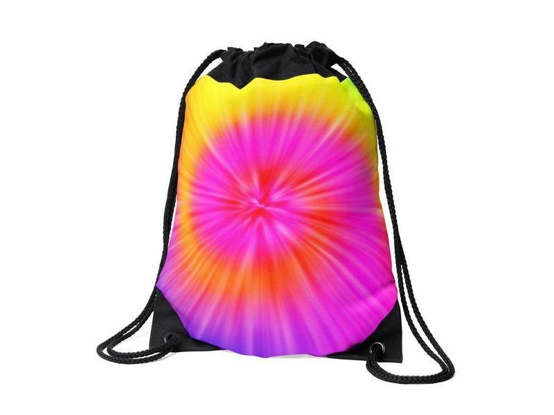 Drawstring Bags-TIE DYE Drawstring Bags-Rainbow Colors-from COLORADDICTED.COM-