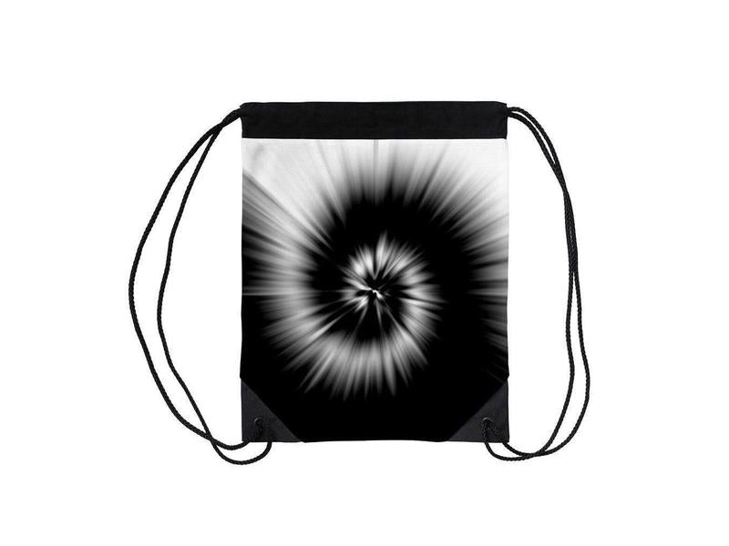 Drawstring Bags-TIE DYE Drawstring Bags-Black & White-from COLORADDICTED.COM-