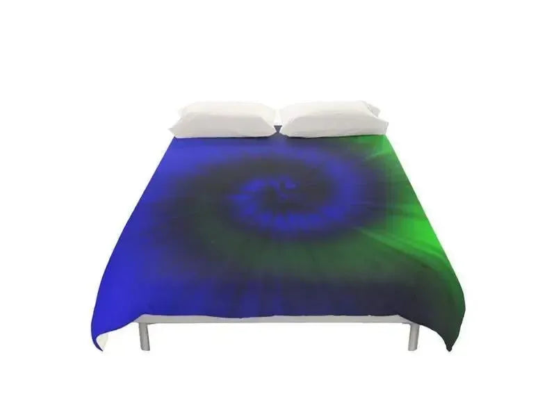 Duvet Covers-TIE DYE Duvet Covers-Blues & Greens-from COLORADDICTED.COM-