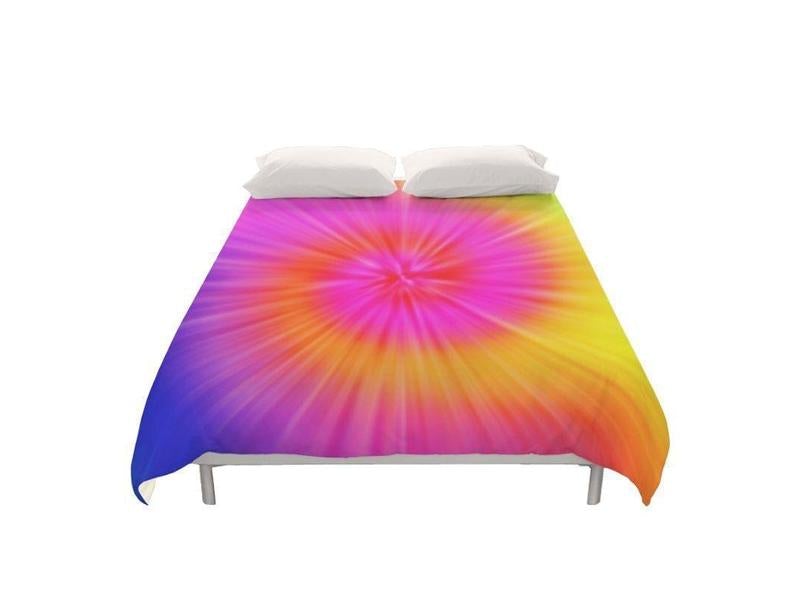 Duvet Covers-TIE DYE Duvet Covers-Rainbow Colors-from COLORADDICTED.COM-