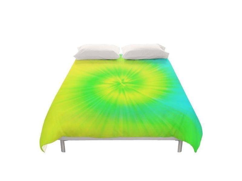 Duvet Covers-TIE DYE Duvet Covers-Yellows &amp; Greens &amp; Turquoise-from COLORADDICTED.COM-