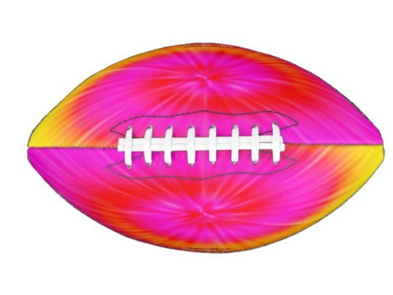 Footballs-TIE DYE Footballs &amp; Mini Footballs-Fuchsias &amp; Magentas &amp; Reds &amp; Oranges &amp; Yellows-from COLORADDICTED.COM-