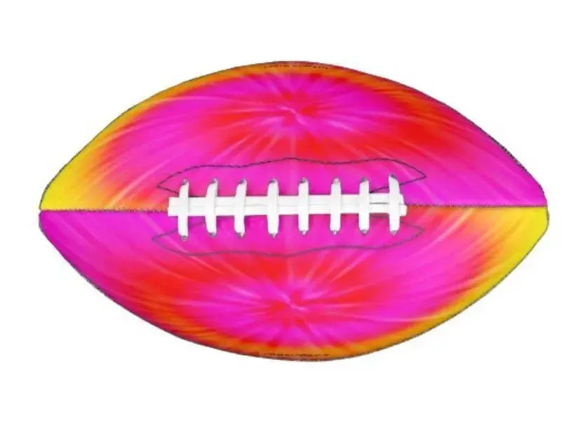 Footballs-TIE DYE Footballs & Mini Footballs-Fuchsias & Magentas & Reds & Oranges & Yellows-from COLORADDICTED.COM-