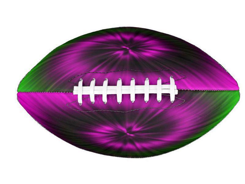 Footballs-TIE DYE Footballs &amp; Mini Footballs-Magentas &amp; Greens-from COLORADDICTED.COM-