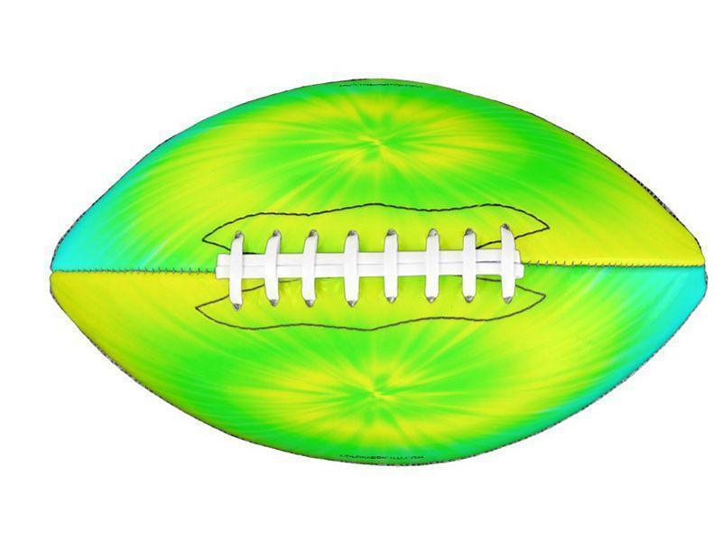 Footballs-TIE DYE Footballs &amp; Mini Footballs-Yellows &amp; Greens &amp; Turquoise-from COLORADDICTED.COM-