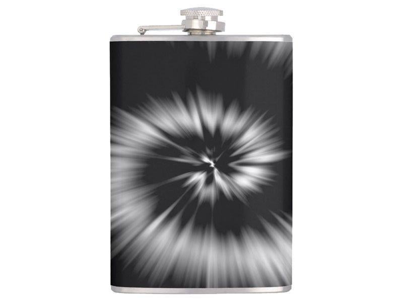 Hip Flasks-TIE DYE Hip Flasks-Black &amp; White-from COLORADDICTED.COM-