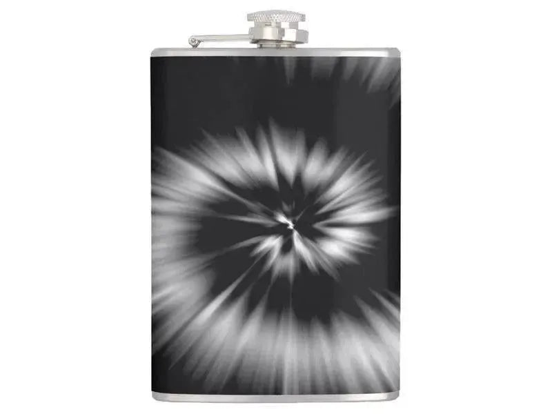 Hip Flasks-TIE DYE Hip Flasks-Black & White-from COLORADDICTED.COM-