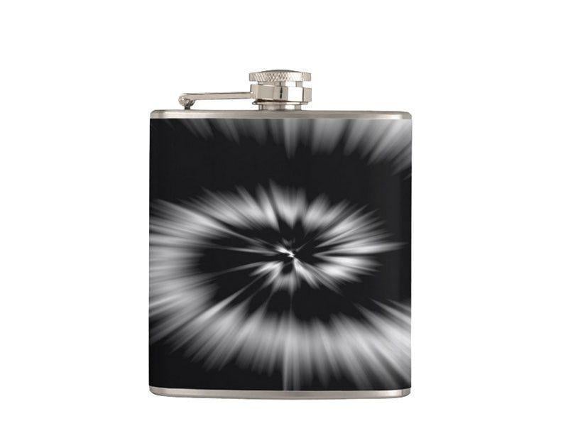Hip Flasks-TIE DYE Hip Flasks-Black &amp; White-from COLORADDICTED.COM-