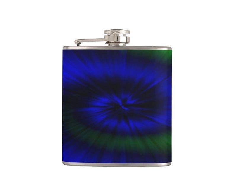 Hip Flasks-TIE DYE Hip Flasks-Blues &amp; Greens-from COLORADDICTED.COM-