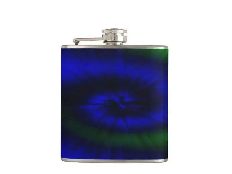 Hip Flasks-TIE DYE Hip Flasks-Blues & Greens-from COLORADDICTED.COM-