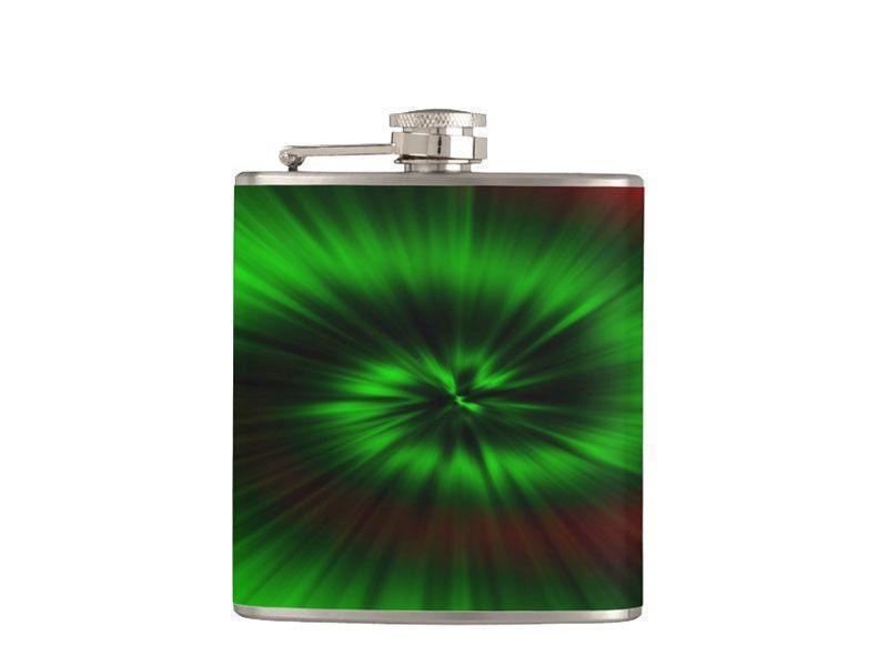 Hip Flasks-TIE DYE Hip Flasks-Greens &amp; Reds-from COLORADDICTED.COM-