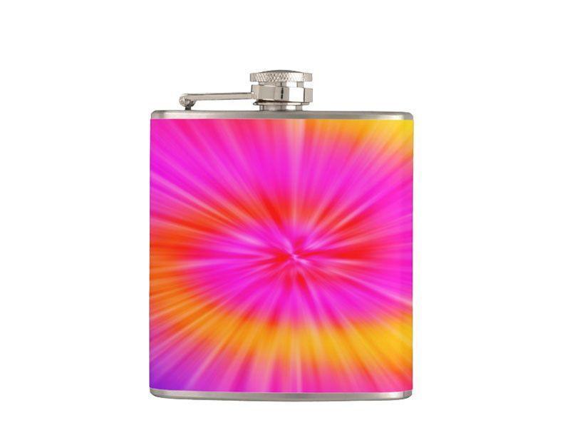 Hip Flasks-TIE DYE Hip Flasks-Rainbow Colors-from COLORADDICTED.COM-