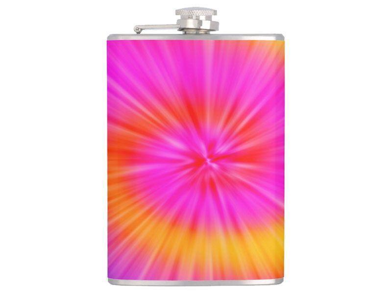 Hip Flasks-TIE DYE Hip Flasks-Rainbow Colors-from COLORADDICTED.COM-