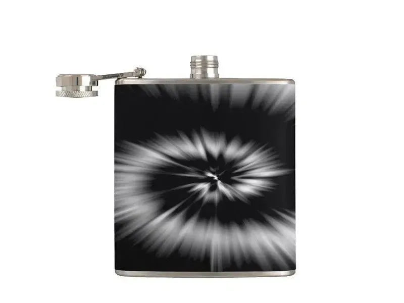 Hip Flasks-TIE DYE Hip Flasks-Black & White-from COLORADDICTED.COM-