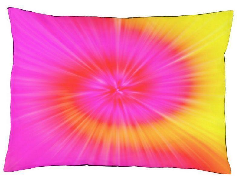 Dog Beds-TIE DYE Indoor/Outdoor Dog Beds-Fuchsias, Magentas, Reds, Oranges &amp; Yellows-from COLORADDICTED.COM-