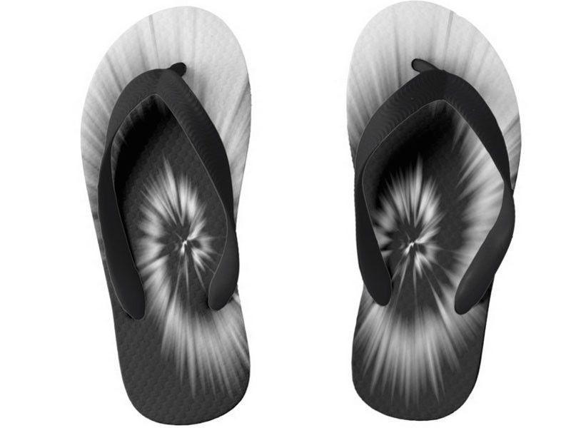 Kids Flip Flops-TIE DYE Kids Flip Flops-Black &amp; White-from COLORADDICTED.COM-