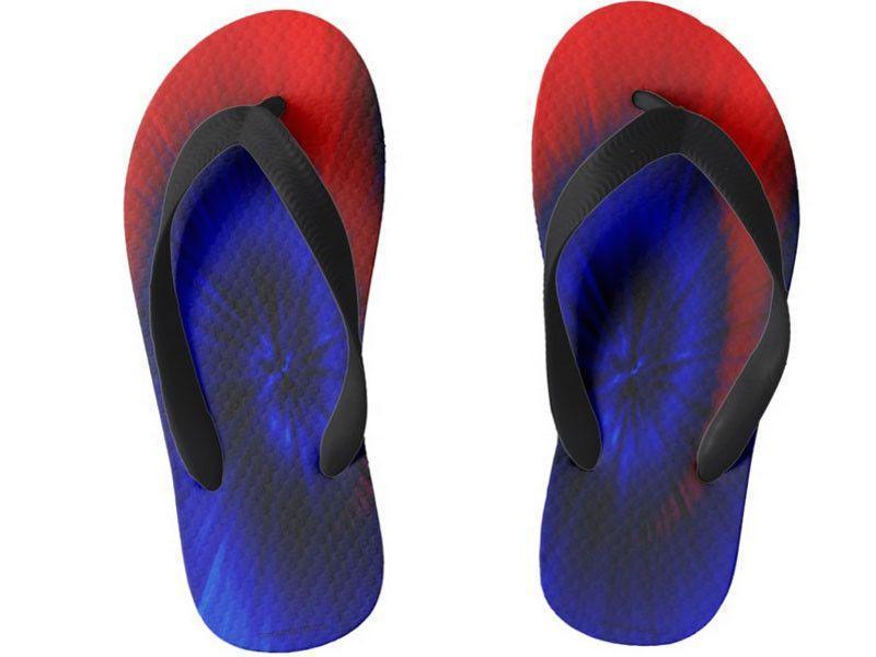 Kids Flip Flops-TIE DYE Kids Flip Flops-Blues &amp; Reds-from COLORADDICTED.COM-