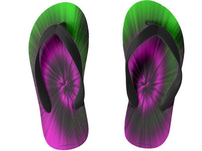 Kids Flip Flops-TIE DYE Kids Flip Flops-Magentas &amp; Greens-from COLORADDICTED.COM-