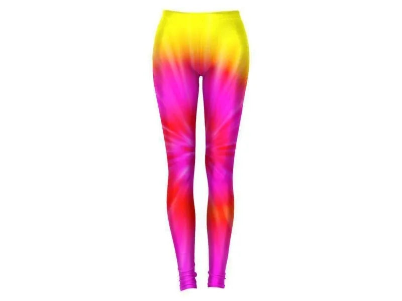 Leggings-TIE DYE Leggings-Fuchsias & Magentas & Reds & Oranges & Yellows-from COLORADDICTED.COM-