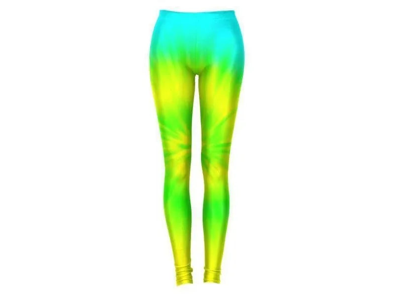 Leggings-TIE DYE Leggings-Yellows & Greens & Turquoise-from COLORADDICTED.COM-