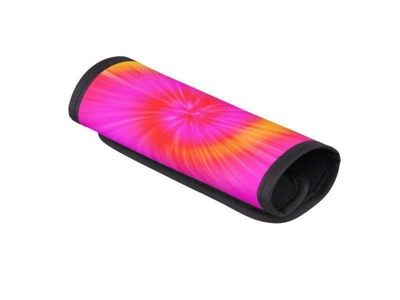 Luggage Handle Wraps-TIE DYE Luggage Handle Wraps-Fuchsias &amp; Magentas &amp; Reds &amp; Oranges &amp; Yellows-from COLORADDICTED.COM-