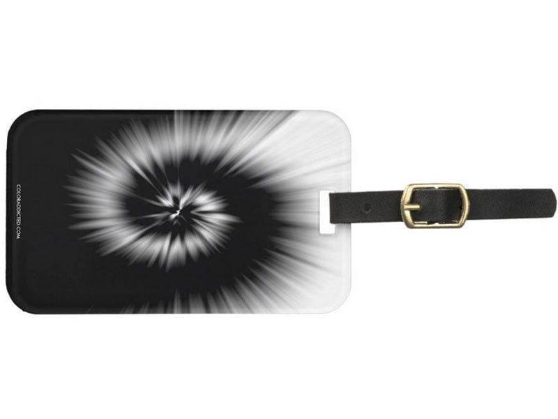 Luggage Tags-TIE DYE Luggage Tags-Black &amp; White-from COLORADDICTED.COM-