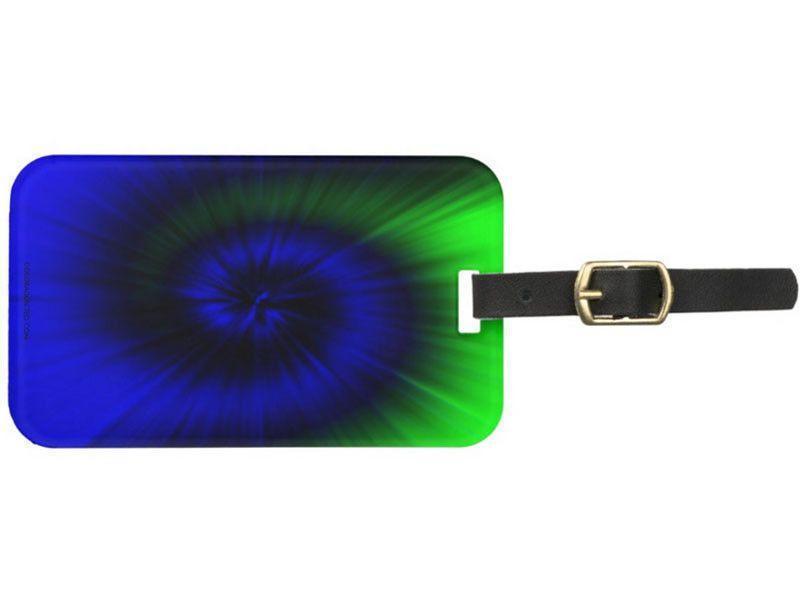 Luggage Tags-TIE DYE Luggage Tags-Blues &amp; Greens-from COLORADDICTED.COM-