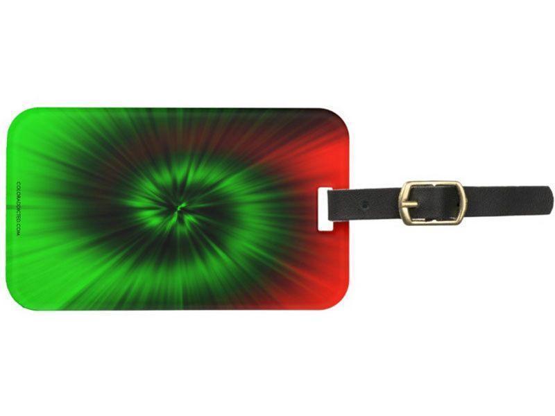 Luggage Tags-TIE DYE Luggage Tags-Greens &amp; Reds-from COLORADDICTED.COM-