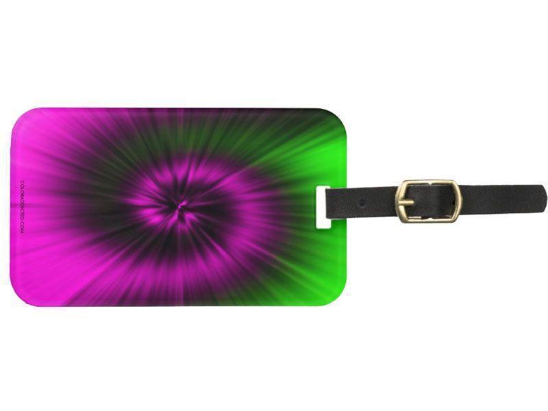 Luggage Tags-TIE DYE Luggage Tags-Magentas &amp; Greens-from COLORADDICTED.COM-