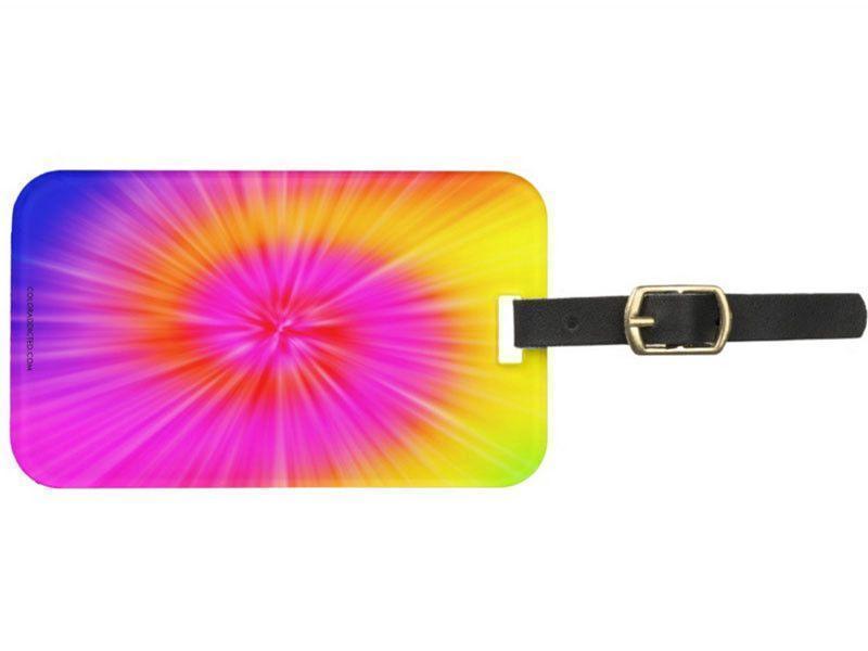 Luggage Tags-TIE DYE Luggage Tags-Rainbow Colors-from COLORADDICTED.COM-