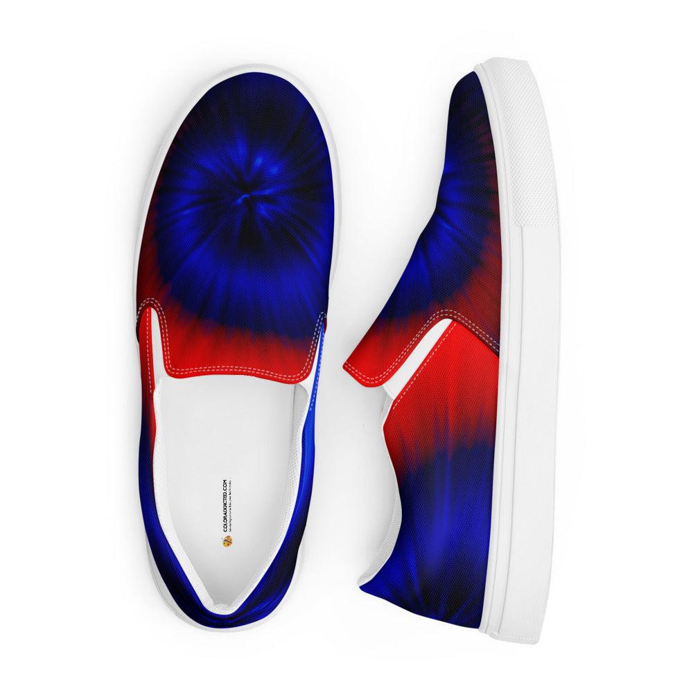 -TIE DYE Men’s & Boys' Slip-on Canvas Shoes-from COLORADDICTED.COM-