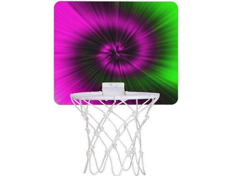 Mini Basketball Hoops-TIE DYE Mini Basketball Hoops-Magentas &amp; Greens-from COLORADDICTED.COM-