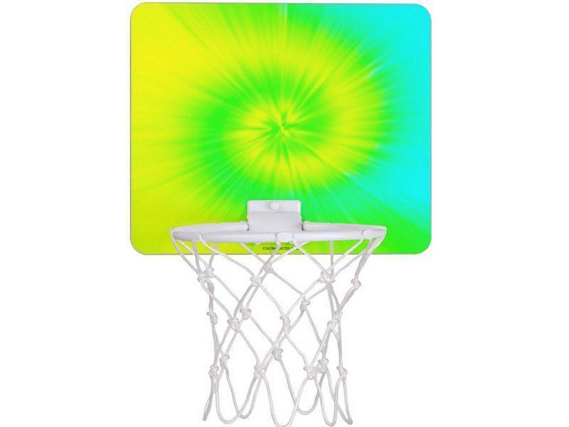 Mini Basketball Hoops-TIE DYE Mini Basketball Hoops-Yellows &amp; Greens &amp; Turquoise-from COLORADDICTED.COM-