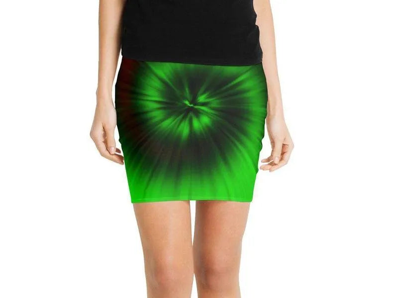Mini Pencil Skirts-TIE DYE Mini Pencil Skirts-Greens & Reds-from COLORADDICTED.COM-