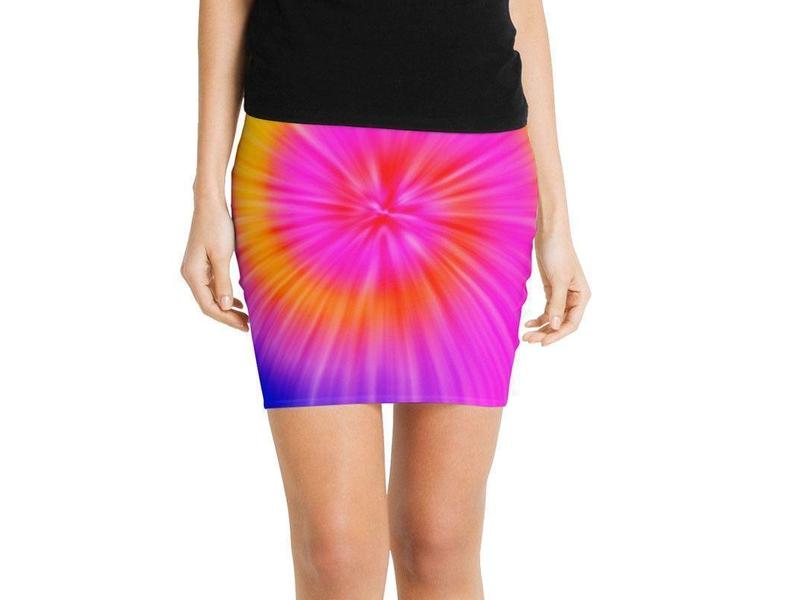 Mini Pencil Skirts-TIE DYE Mini Pencil Skirts-Rainbow Colors-from COLORADDICTED.COM-