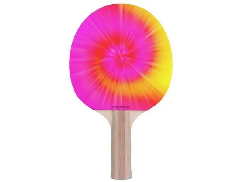 Ping Pong Paddles-TIE DYE Ping Pong Paddles-Fuchsias & Magentas & Reds & Oranges & Yellows-from COLORADDICTED.COM-