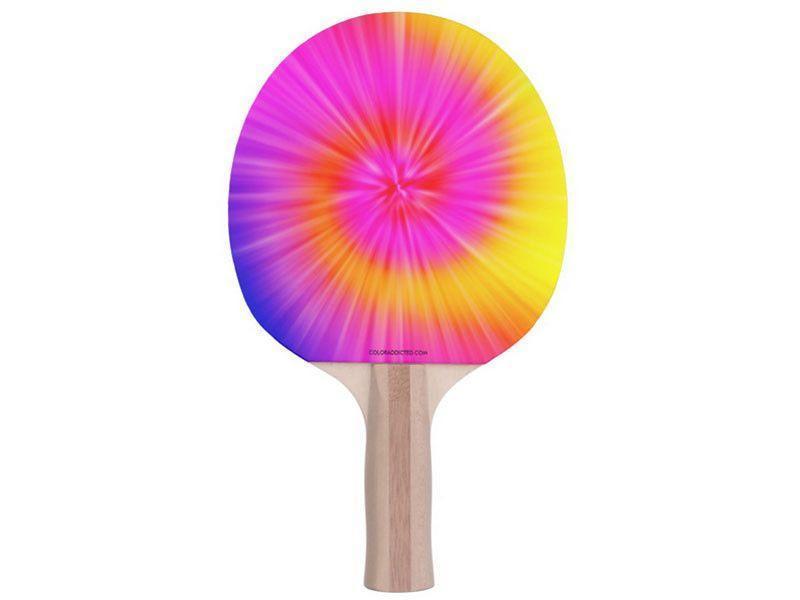Ping Pong Paddles-TIE DYE Ping Pong Paddles-Rainbow Colors-from COLORADDICTED.COM-