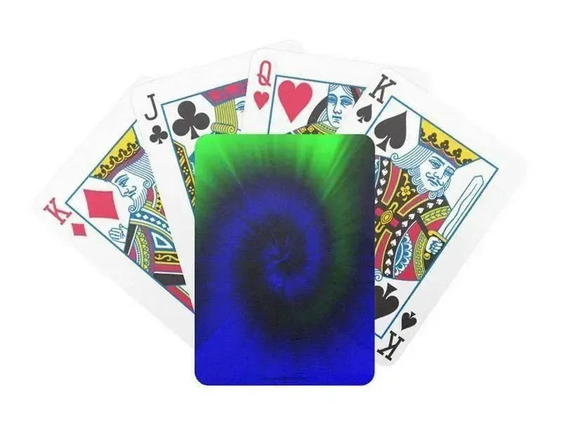 Playing Cards-TIE DYE Premium Bicycle® Playing Cards-Blues & Greens-from COLORADDICTED.COM-
