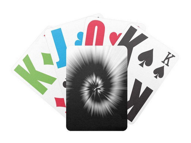 Playing Cards-TIE DYE Premium Bicycle® E-Z See® LoVision® Playing Cards for visually impaired players-Black &amp; White-from COLORADDICTED.COM-