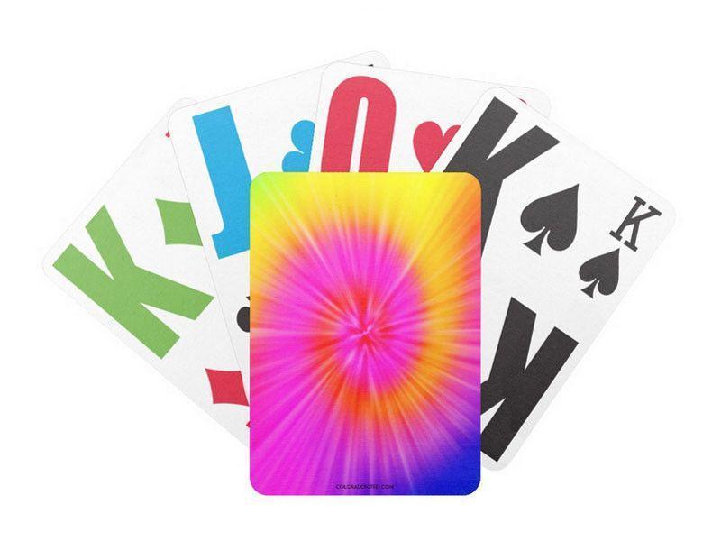 Playing Cards-TIE DYE Premium Bicycle® E-Z See® LoVision® Playing Cards for visually impaired players-Rainbow Colors-from COLORADDICTED.COM-