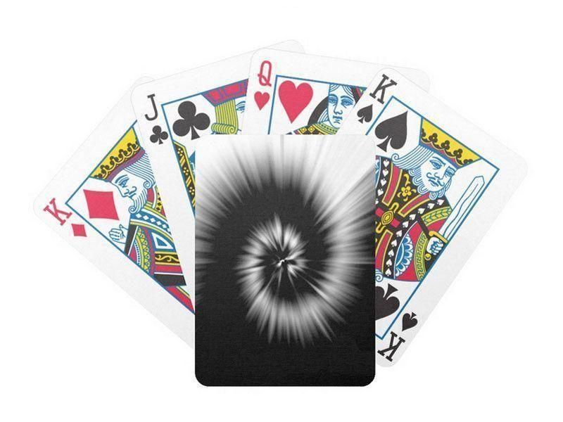 Playing Cards-TIE DYE Premium Bicycle® Playing Cards-Black &amp; White-from COLORADDICTED.COM-
